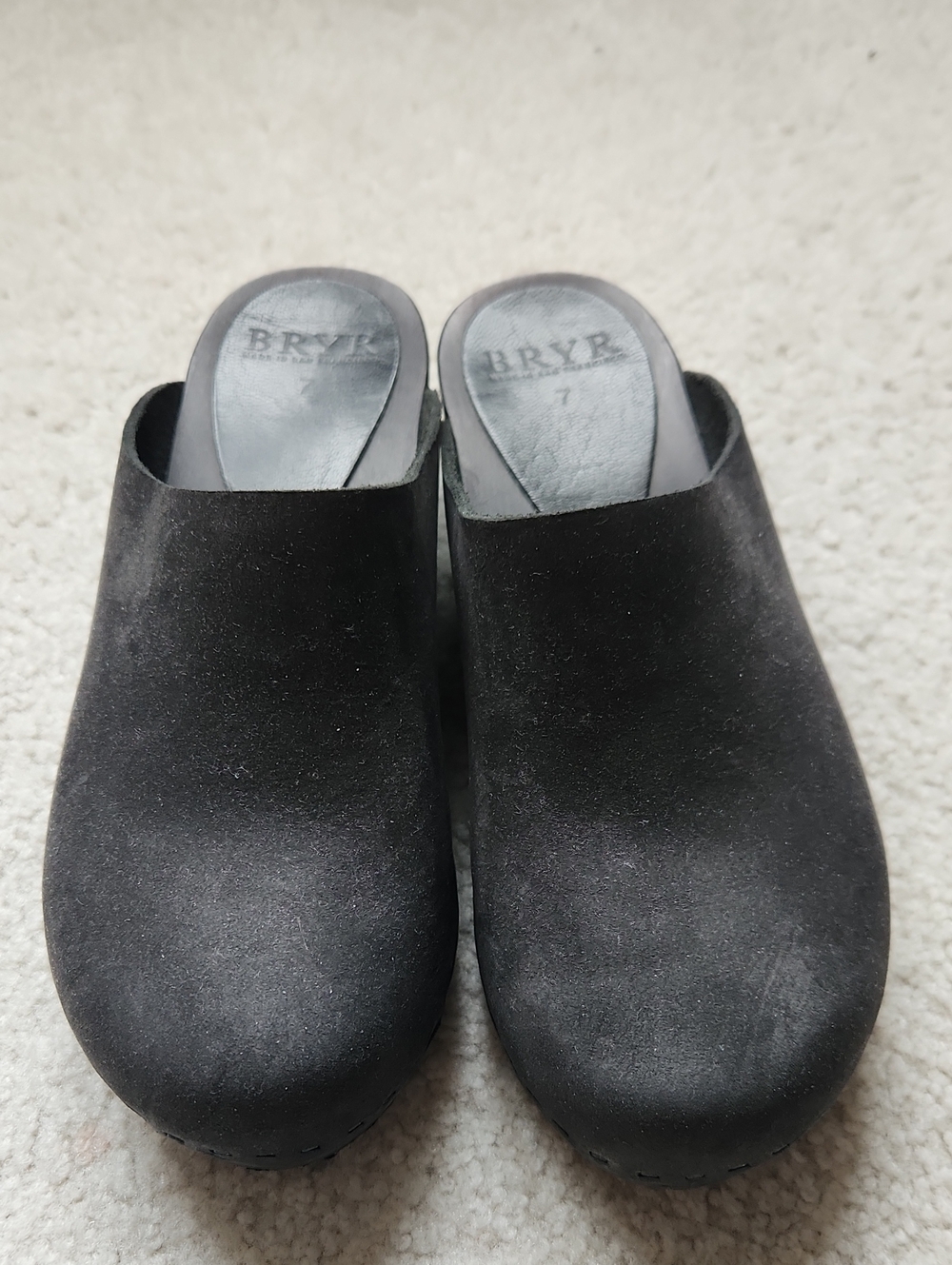 Bryr Black Monochrome Worker Clog SZ 37